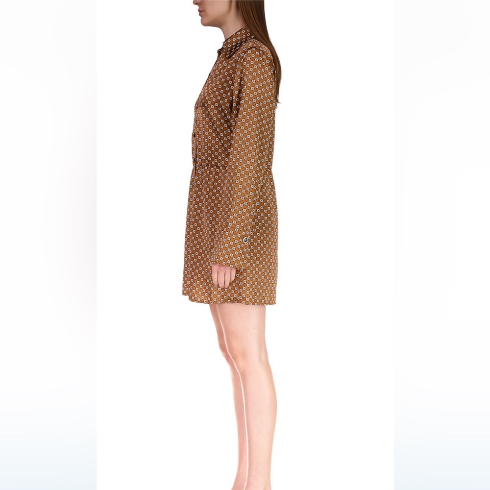Sanctuary Women's Modern Shirtdress Geometric Print Button Down Size Medium - Picture 5 of 7